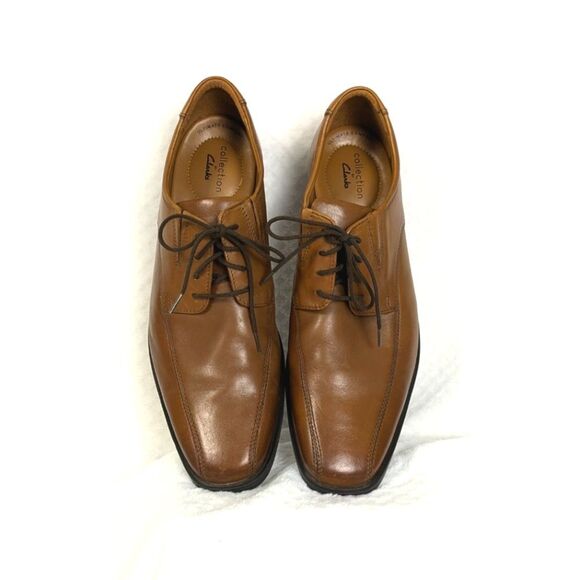 Men\'s Collection by Clark\'s Tilden Walk Oxford Dark Tan Leather Size 11 Handsome main image 7